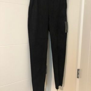 Zara Black Stretch Suede Pants!